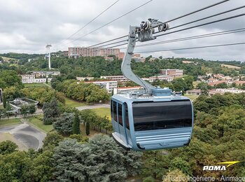 Les câbles ArcelorMittal dans le plus long téléphérique urbain de France