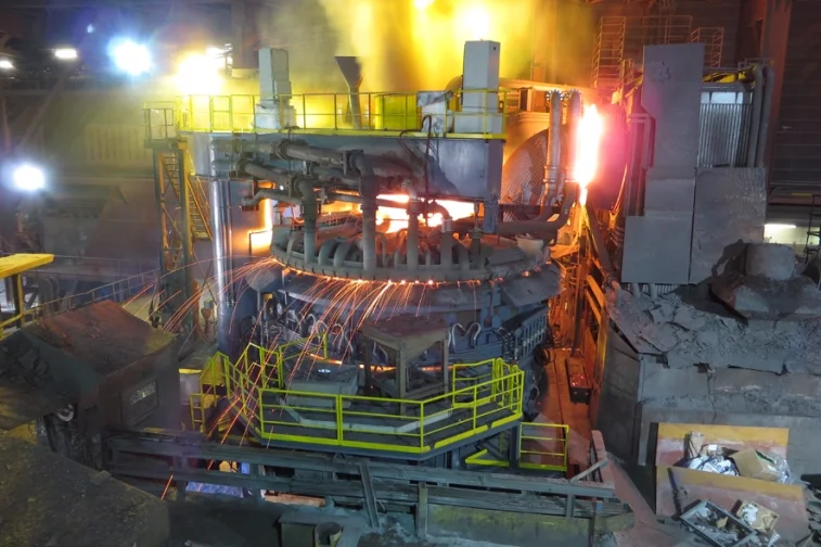 Le four à arc électrique du site ArcelorMittal de Belval (Luxembourg)